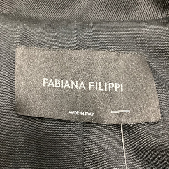 FABIANA FILIPPI BLACK WOOL TWILL BLAZER - Picture 4 of 7